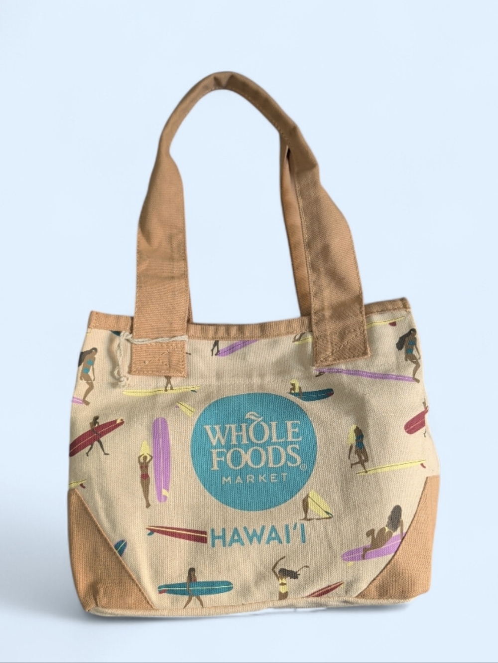 Whole Foods x Tag Aloha Company: Surf Girls Mini Tote Bag, Hawaii Exclusive.